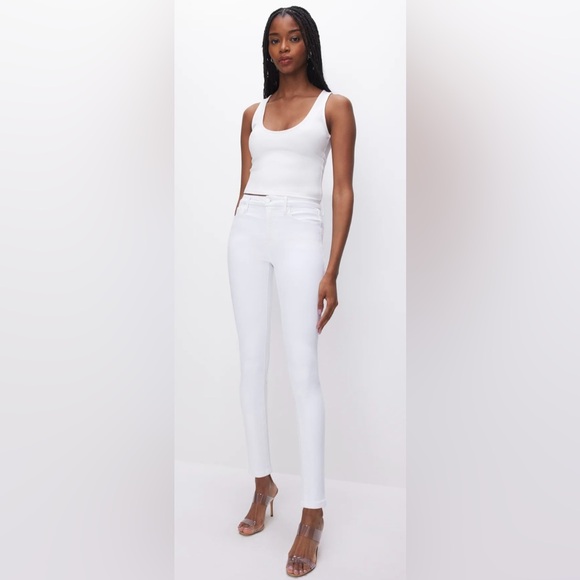 NWT Good American Good Legs Skinny White Jeans Size 10 - Picture 2 of 14